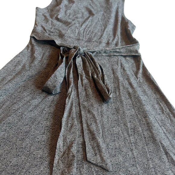 Toad & Co Cue Sleeveless Dress Buffalo Herringbone Print Brown Size Medium NWT - Picture 10 of 13